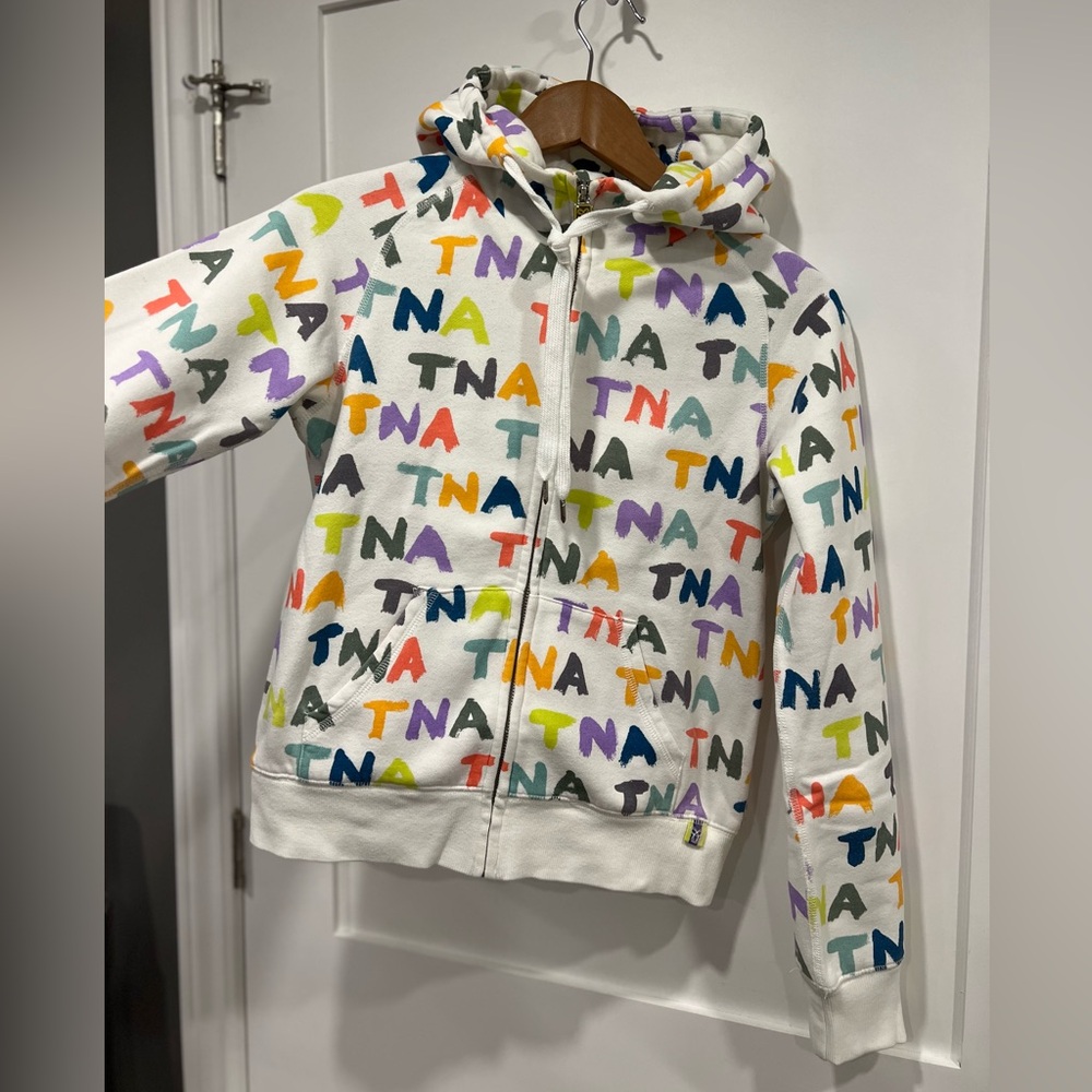 TNA Zippered Hoodie With Graphic Logo Print - Picture 5 of 16